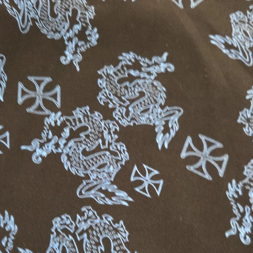 Vintage Dragon D Clothing Short-Sleeve Button-Down with Blue Dragons Sz Large - Picture 4 of 6